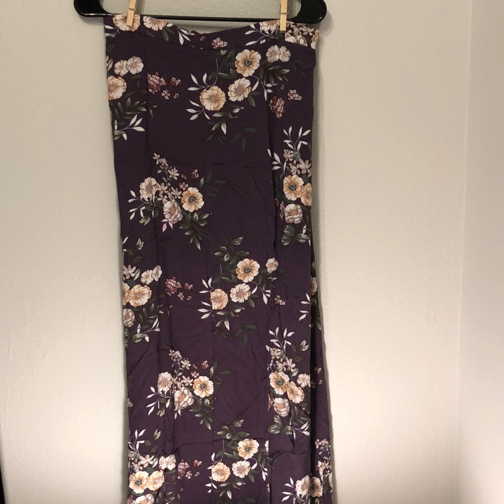Floral Purple Maxi Skirt